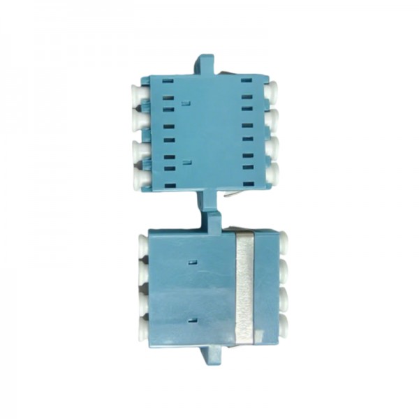 LC/UPC to LC/UPC Quad OM3 LC Fiber Optic Adapters//Coupler with Flange