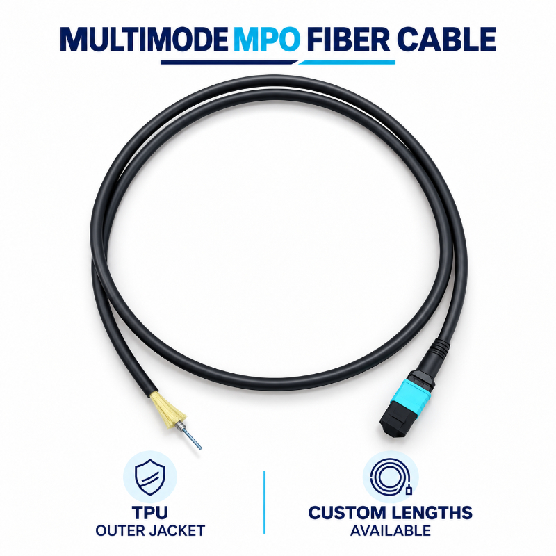24-Core Armored MPO Trunk Lead | TPU Deployable MPO Field Cable
