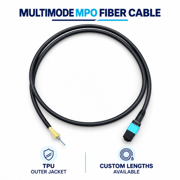 24-Core Armored MPO Trunk Lead | TPU Deployable MPO Field Cable