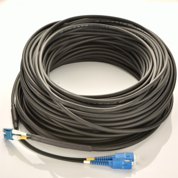 Black TPU fiber optic cables