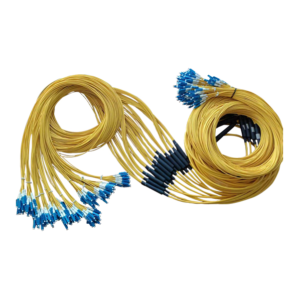 Factory direct pre-terminated trunk cable 48 core 144 core LSZH indoor armored fiber optic cable with LC ST FC connector options for data center and SAN networks